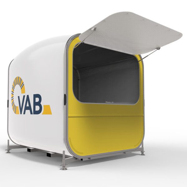 Yum Yum Portable And Pop Up Kiosk Completely Branded Full Color Graphics Open Hinge Up Serving Window