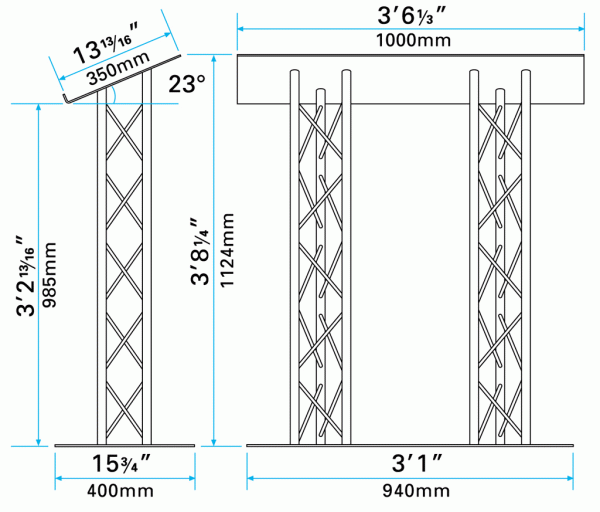 Truss Lectern - 200 Series Double Triangle