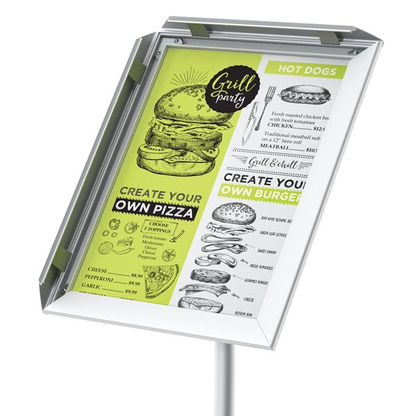 2x Poster Stands Double-Sided Pedestal Sign Stand Adjustable Height Display  Rack