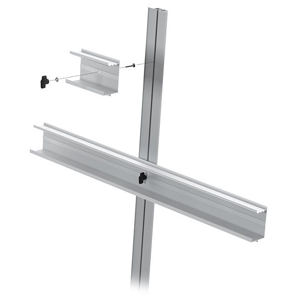 Gallery & Exhibit Wall Stands Crossbar Close View