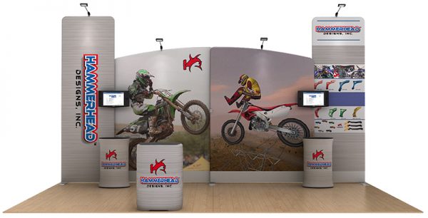 Tension Fabric Display Hammerhead 20’ WaveLine Media Kit