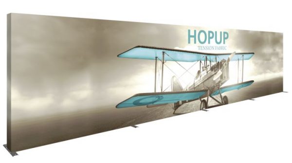 HopUp 30ft Straight Full Height Tension Fabric Display - Graphic Only