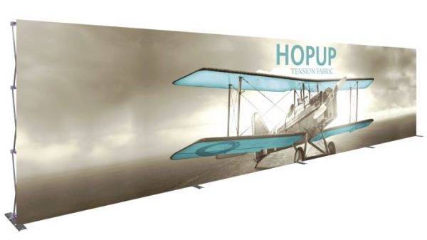 HopUp 30ft Straight Full Height Tension Fabric Display - Graphic Only