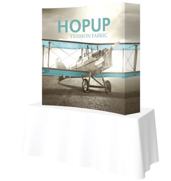 HopUp Display 5.5ft Square Tabletop Tension Fabric Display - Graphic Only