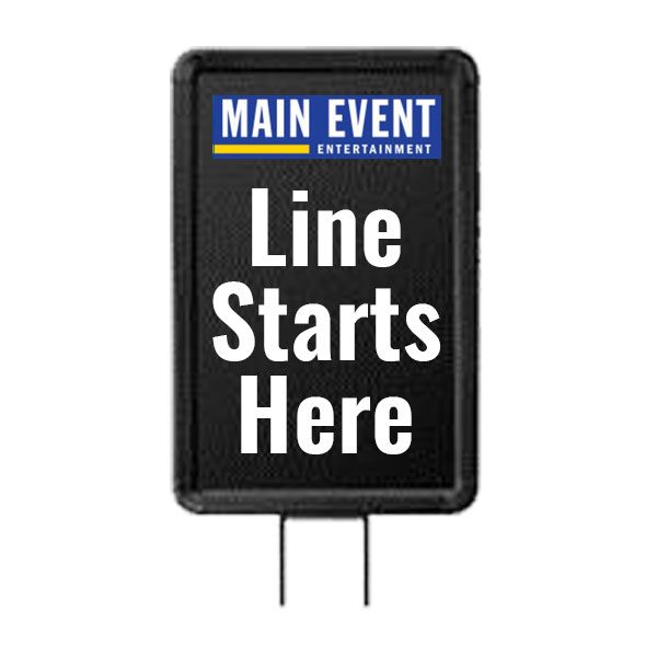 Main Event 8 Way Swivel Stanchion Sign