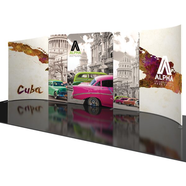 Modulate 20Ft Fabric Backwall Display 4 Graphics