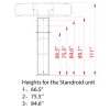 Standroid Monitor Mount Unit Heights