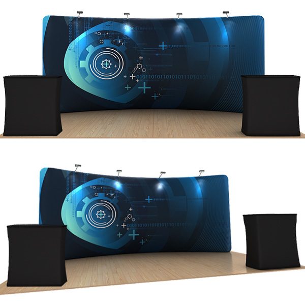 20ft curved waveline displays kits