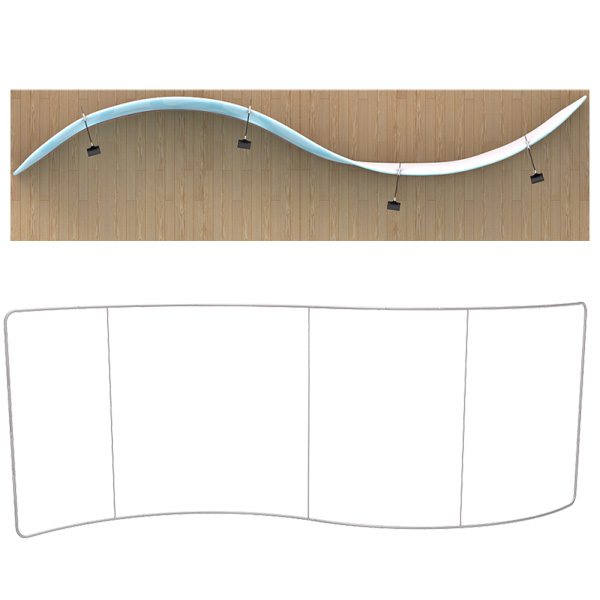 20ft serpentine waveline display kits frame