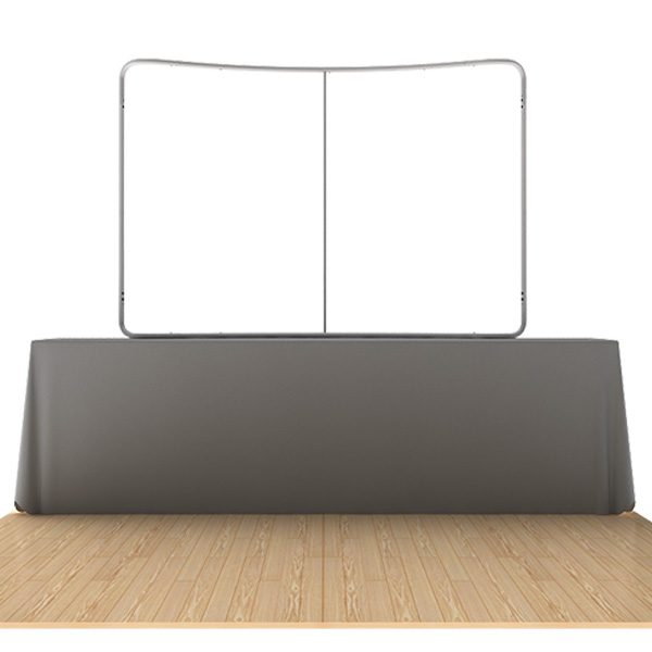 8ft curved table top waveline displays frame