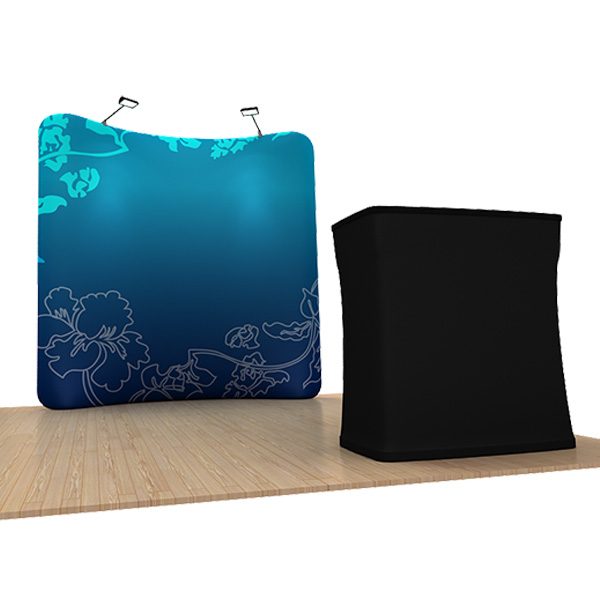 8ft curved waveline displays kit counter