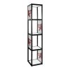 Twist Portable Display Cabinet With Lights - 4 Shelves