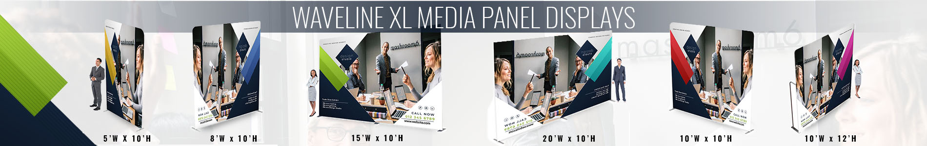 Waveline Tension Fabric XL Panel Displays