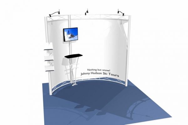 Hyperlite Hybrid Truss Extrusion Display System - 10 x 10 Curve