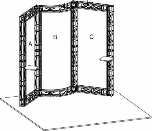 Aptos EZ-6 Truss Kit for 10x10 Booths