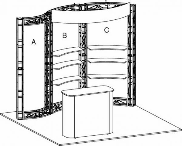 EZ-6 Eastridge 10x10 Booth Hardware Only