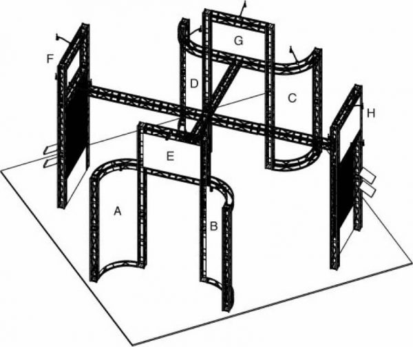 Franciscan 20′ x 20′ Exhibit Truss Kit Hardware Only