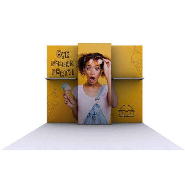 Modco Modular Exhibit Display 03 - 10FT x 10FT with shelving