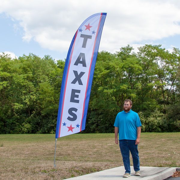 Bowflag® Stock Design Tax Service Feather Flag
