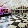 Luxury Black Marble Dance Floor Checkerboard