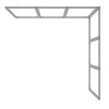 Top View Modco Custom 10'x10' Trade Show Exhibit L-Shape Frame