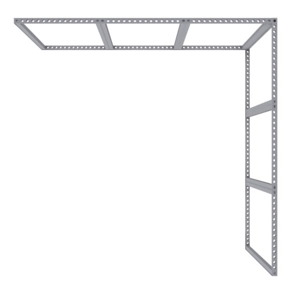 Top View Modco Custom 10'x10' Trade Show Exhibit L-Shape Frame