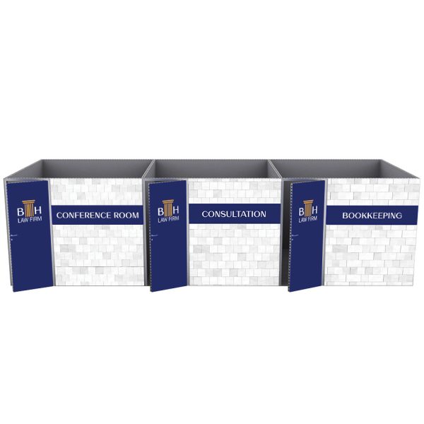 Modco Modular 16 Triple Portable Conference Room with Graphics