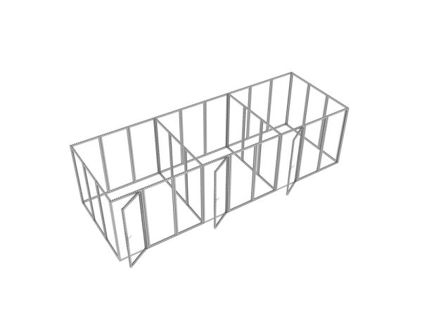 Frame Modco Modular 16 Triple Portable Conference Room with Graphics