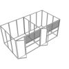 Frame for Modco 17 Double Exhibit Conference Room with locking doors and full graphics