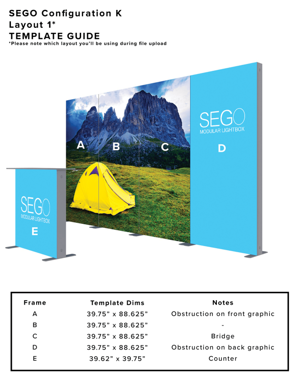 Template Guide for 10x10 SEGO Configuration K Layout 1
