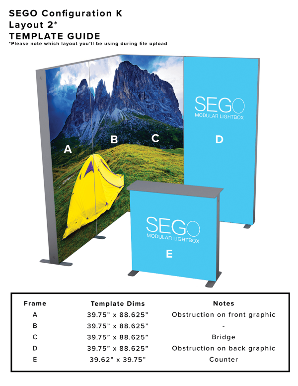 Template Guide for 10x10 SEGO Configuration K Layout 2
