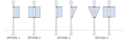 Tex-V Street Banner Display Options