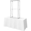 Front Right View Embrace 2.5ft Tabletop Display Frame Exposed