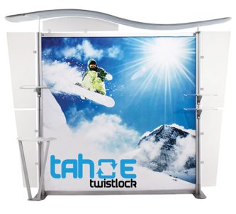 Tahoe Hybrid Trade Show Exhibit Displays with Twistlock connections 10x10 booth