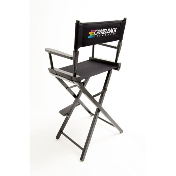 Imprinted Gold Medal Contemporary Director's Chair 30" black