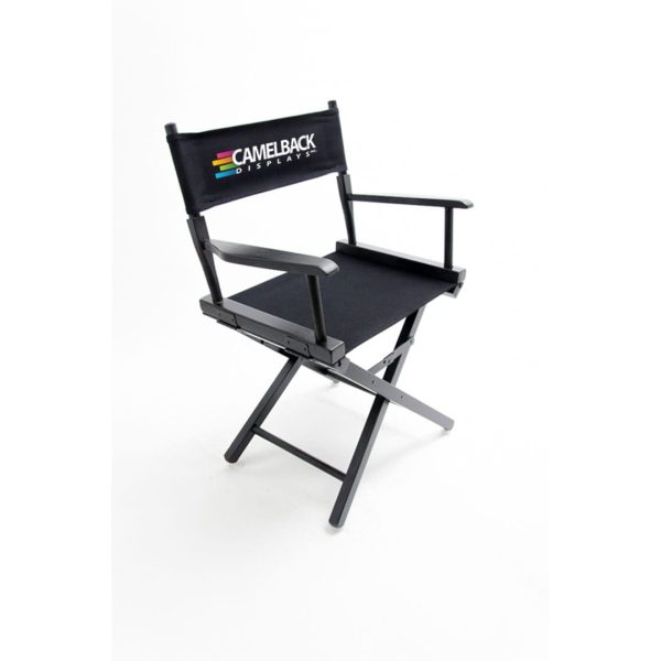 Imprinted Gold Medal Commercial Director's Chair 18" black