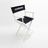 Imprinted Gold Medal Commercial Director's Chair 24" white
