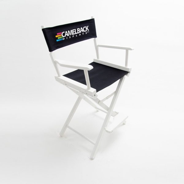 Imprinted Gold Medal Commercial Director's Chair 24" white