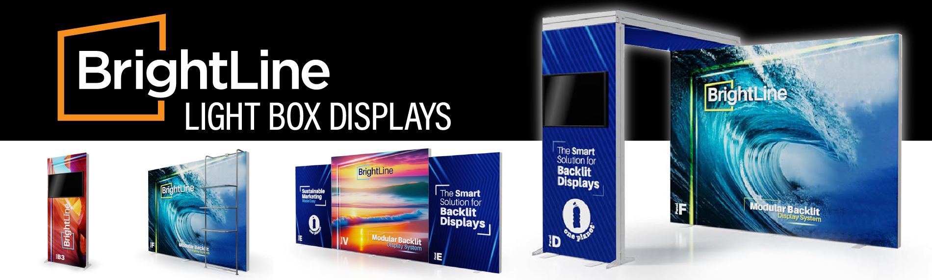 Brightline light box displays