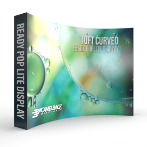 10ft Curved Ready Pop Lite Pop Up Display