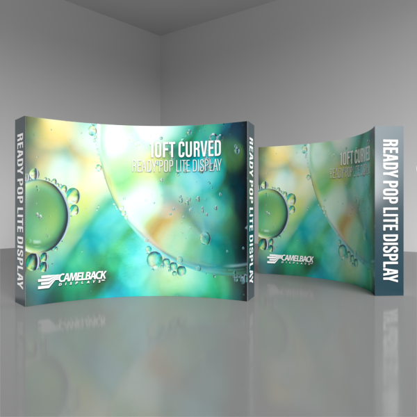 10ft Curved Ready Pop Lite Pop Up Display