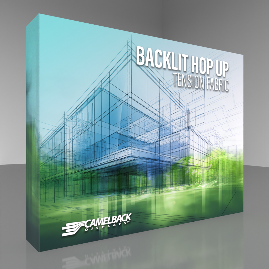 10′ BACKLIT HOP UP TENSION FABRIC DISPLAY