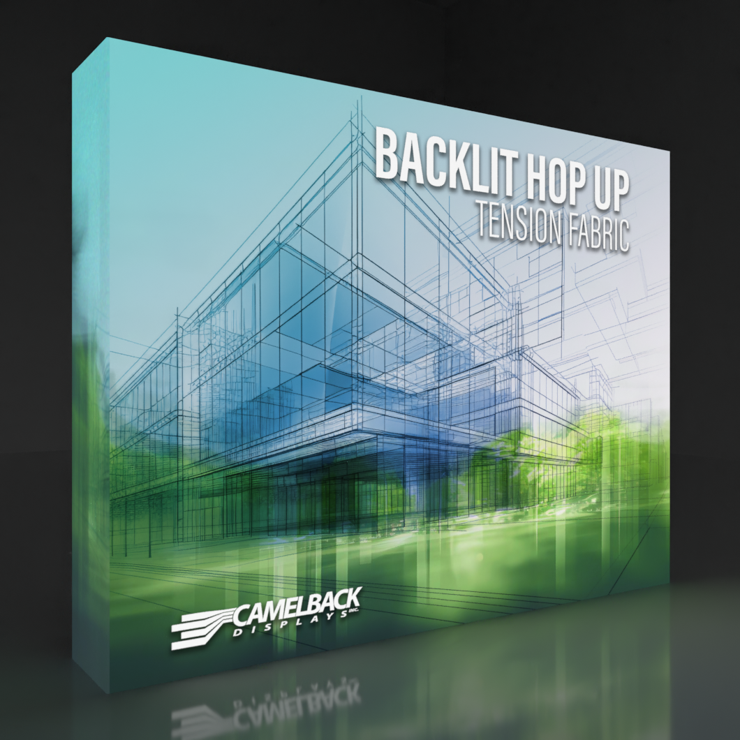 10′ BACKLIT HOP UP TENSION FABRIC DISPLAY