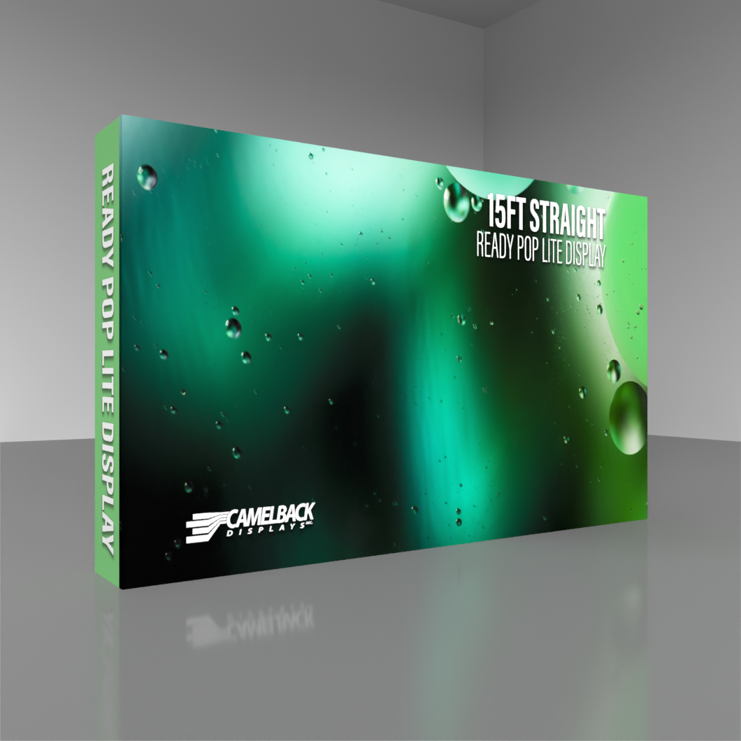 15ft Straight Ready Pop Lite Pop Up Display
