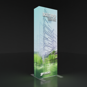 2.5′ BACKLIT HOP UP TENSION FABRIC DISPLAY-Stage 3-Architectural
