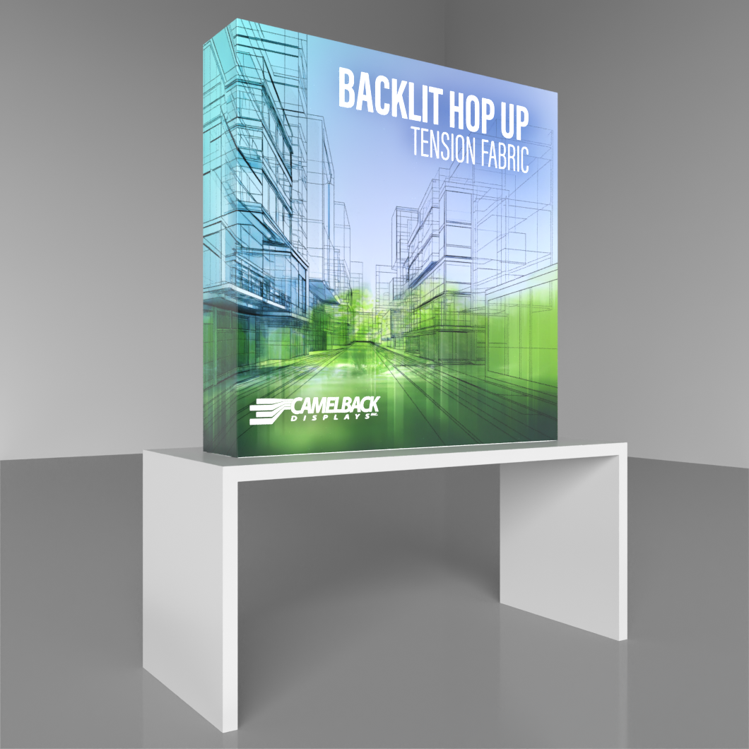 5′ BACKLIT HOP UP TENSION FABRIC DISPLAY
