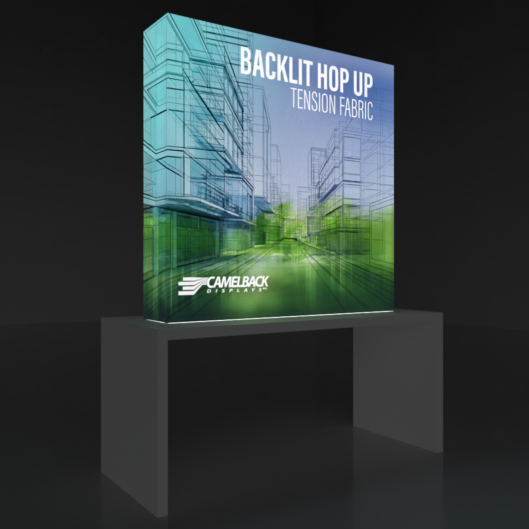 5′ BACKLIT HOP UP TENSION FABRIC DISPLAY