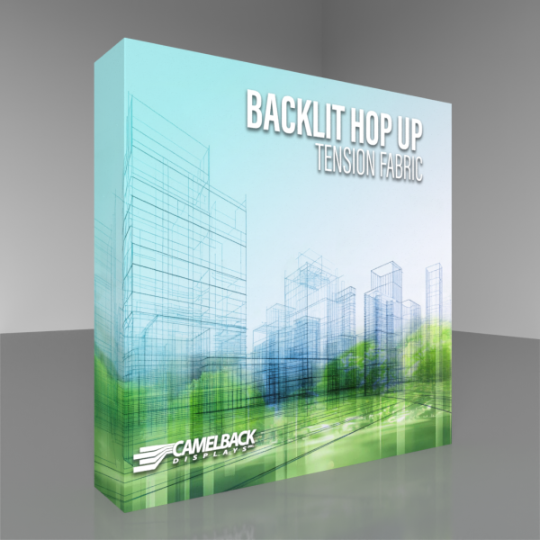 7.5′ BACKLIT HOP UP TENSION FABRIC DISPLAY
