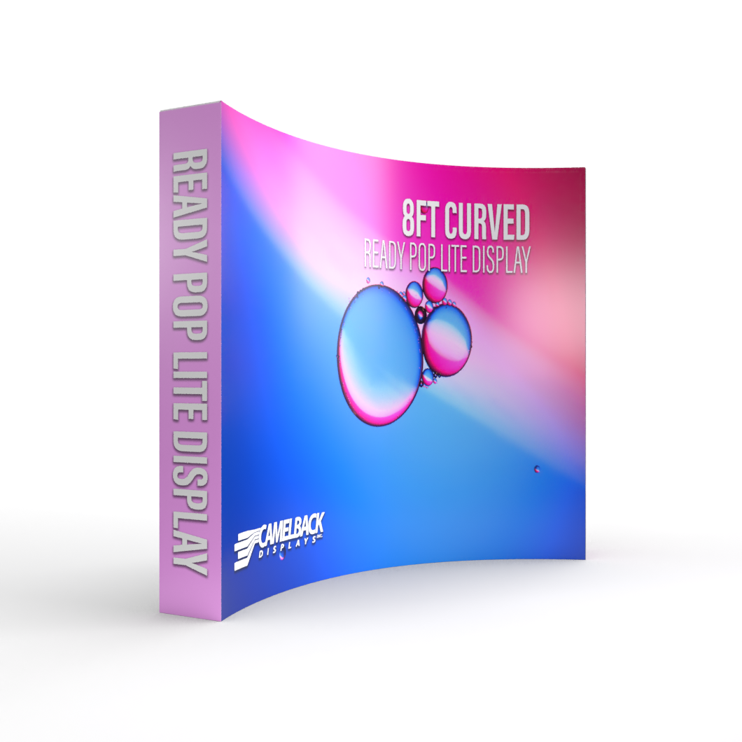 8ft Curved Ready Pop Lite Pop Up Display