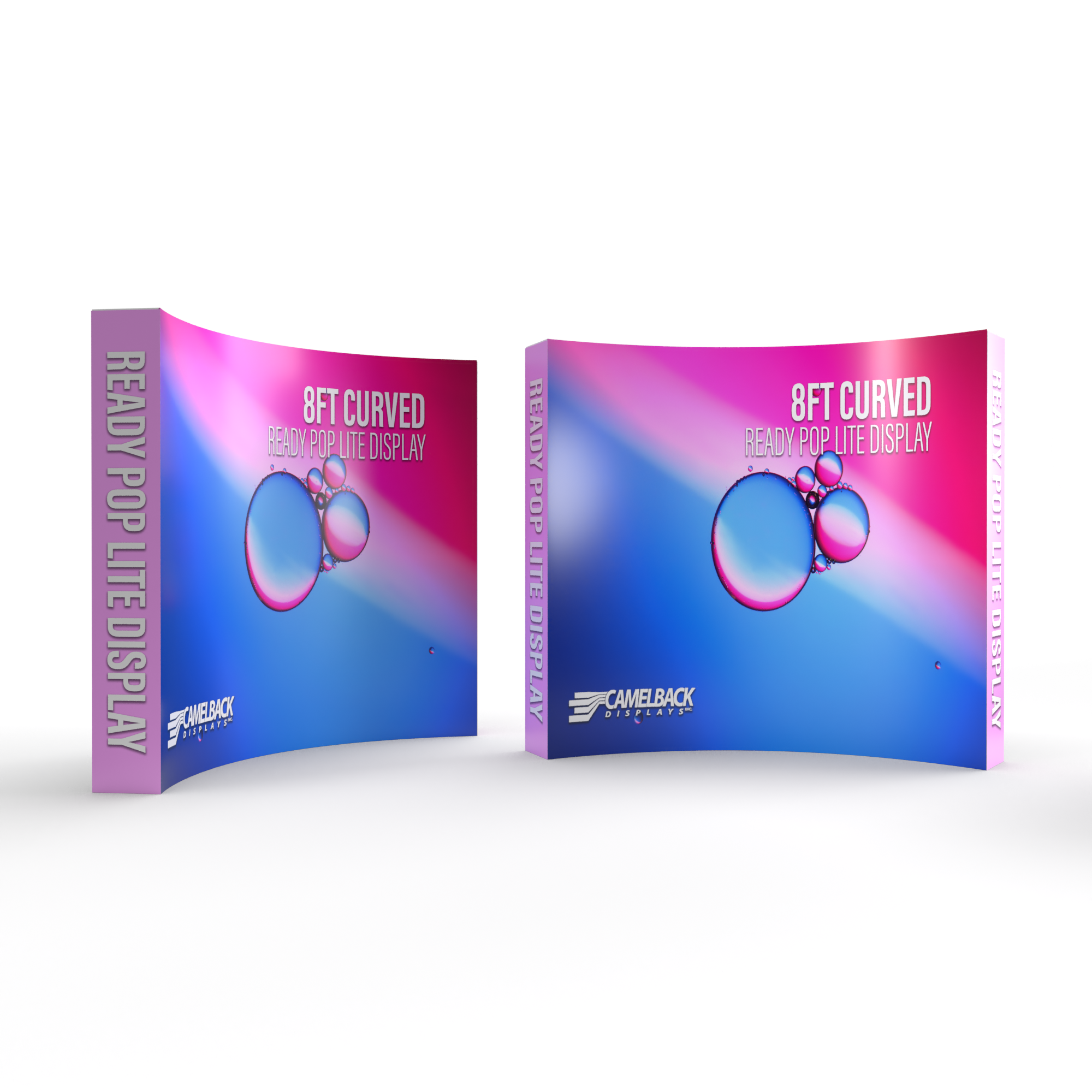 8ft Curved Ready Pop Lite Pop Up Display